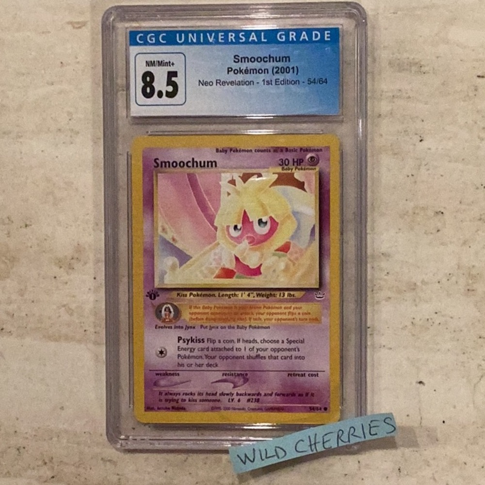 Smoochum 1st Edition 2001 Pokemon Neo Revelation 54/64 CGC 8.5 TCG #54 WOTC